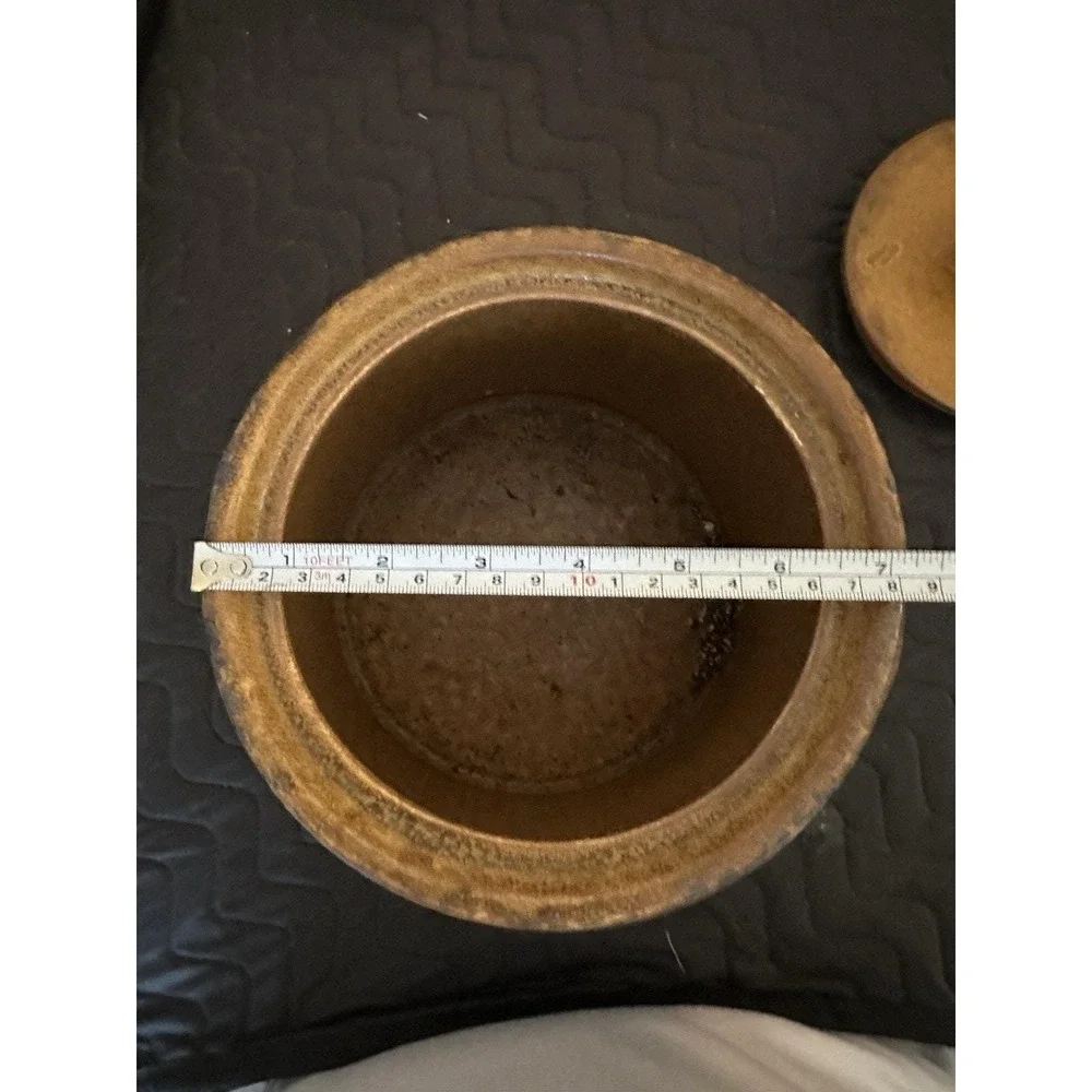 Vintage 1977 McCoy Pottery Canyon Mesa Bean Pot – Lidded Ceramic Canister